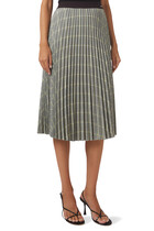 Prince of Wales Print Pleated Skirt